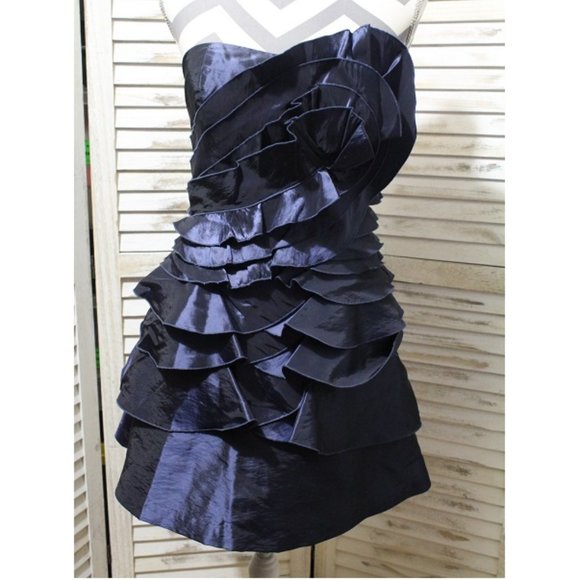 BCBGeneration Dresses & Skirts - BCB Generation blue cocktail ruffle dress(643)